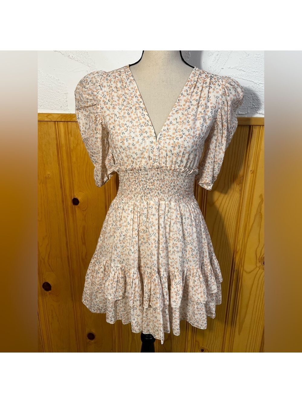 Cleobella Sadie Floral Plunge Mini Dress Sz-XS - Picture 2 of 10